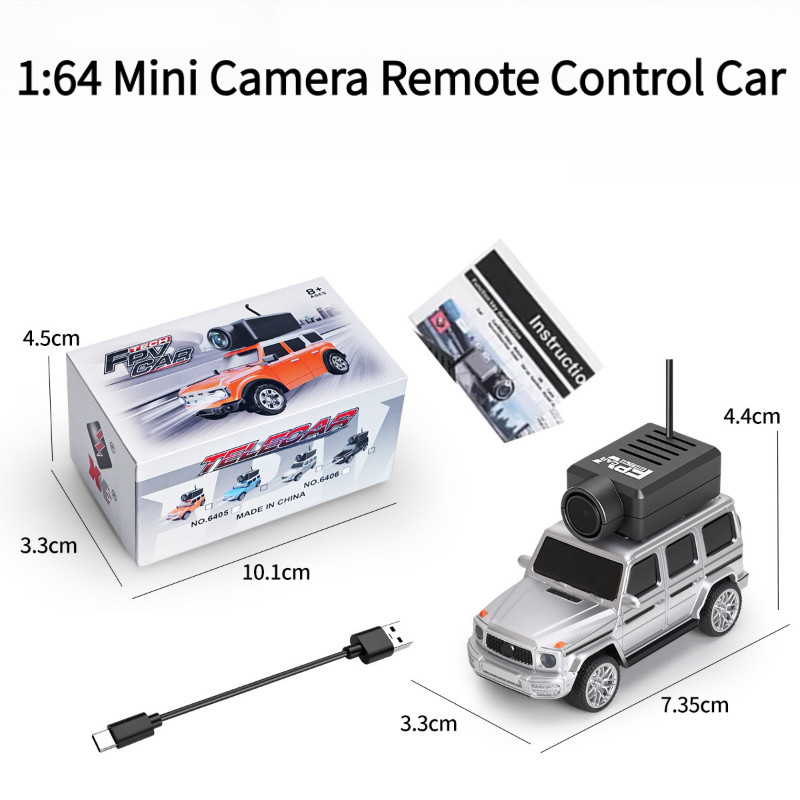 1:64 Mini Remote Control Car Drift Fpv Car With 720p Hd Camera 2.4ghz Wifi Mobile App Controlled Car Model Toy