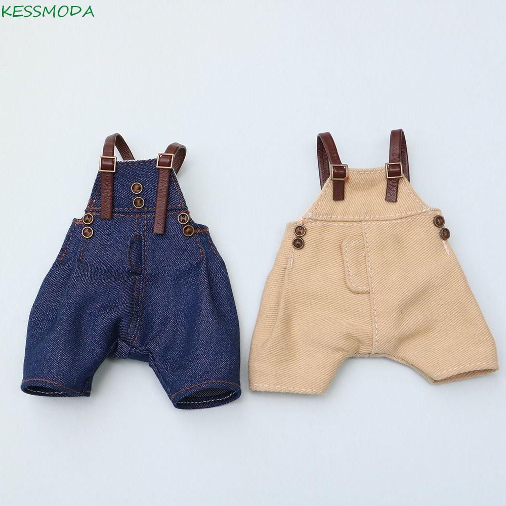 Calças Jeans Para Boneca Kesselmanmoda , Roupa Diária Com Suspensório , Roupas De Bjd , Macacão Casual De 15-20 Cm