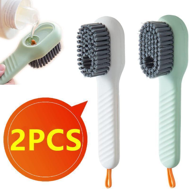 Escova Reservatório De Limpeza Limpa Sapato Louça Com Dispenser De Sabão Liquido MAD-ZS01