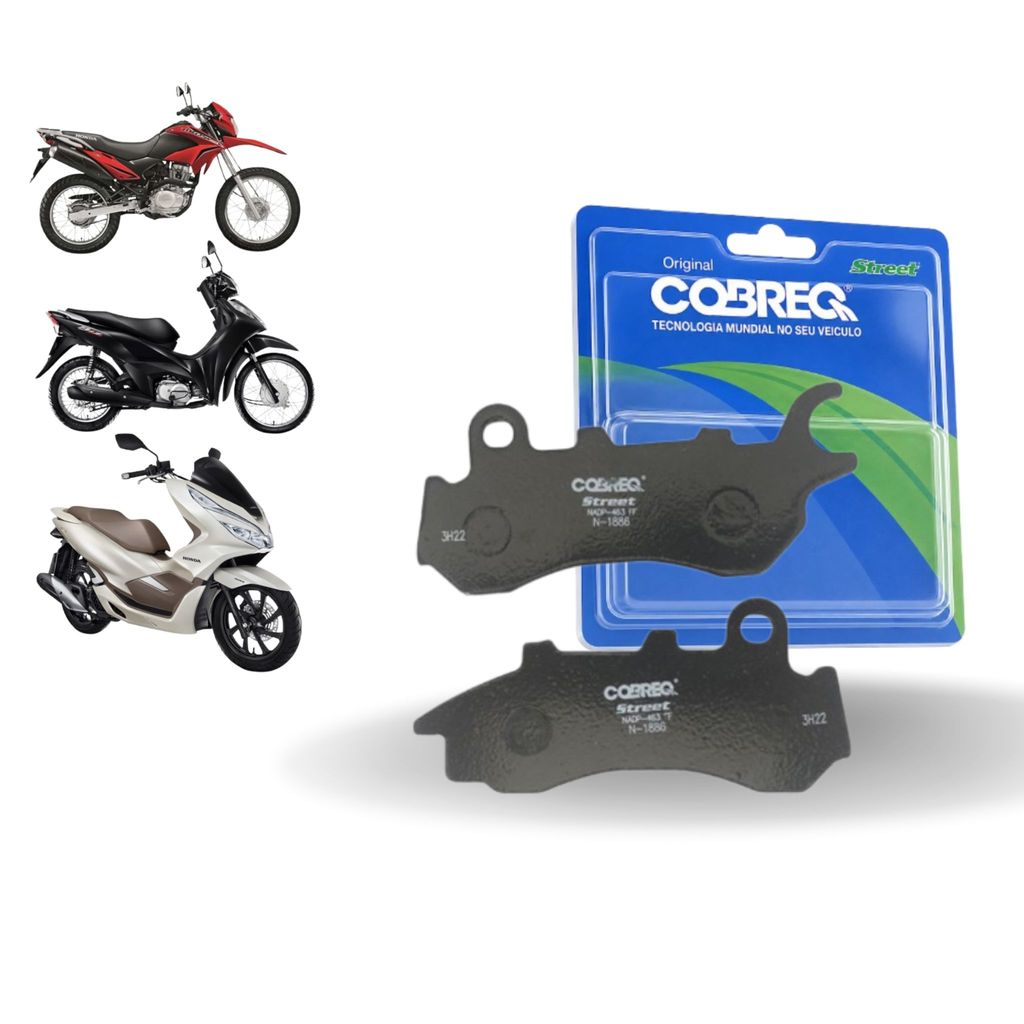 Pastilha Freio Dianteiro Moto Honda Biz 125 2018 ate 2024 Cobreq