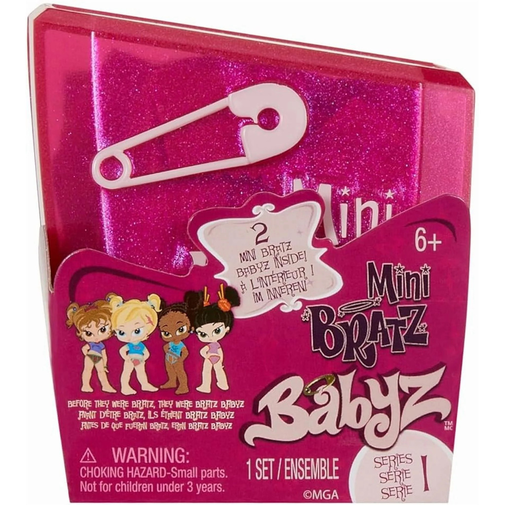 MGA Entertainment Mini Bratz Babyz Pacote Misterioso De 2 Pacotes Com 4 Bonecas Exibição Reutilizável Cápsulas Guia Para