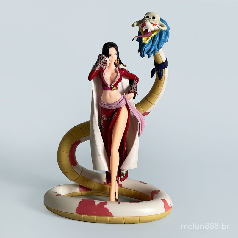 Figura de 20cm do personagem de anime One Piece, Boa Hancock Rainha BT, em pose sentada, modelo de estátua em PVC GK, co