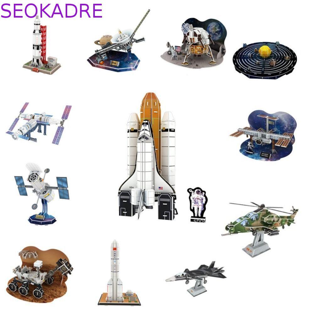 Quebra-Cabeça De Papel Para Nave Espacial 3D SEOKADRE , Estação Internacional Em Miniatura Modelo , Saturn V