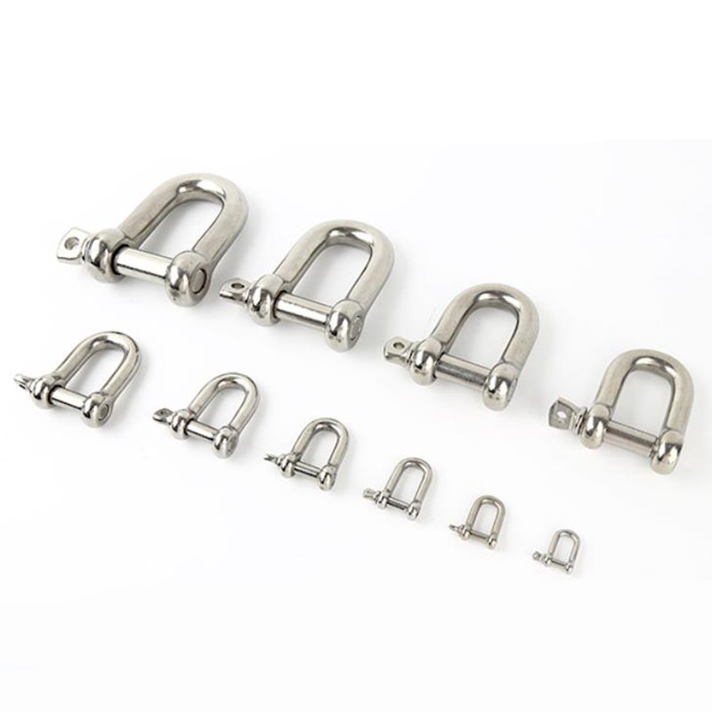 M4 M5 M6 M8 M10 M12 M16 Manilha Reta D De Aço Inoxidável Tipo Quebra Curta rigging Ganchos Equipamento Barco