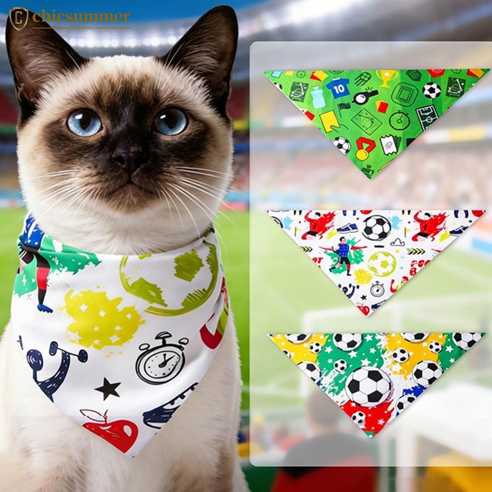 CHICSUMMER Futebol Impressão Cão Triângulo Cachecol Babador Para Animais De Estimação Cães Pequenos Médios Grandes Espor