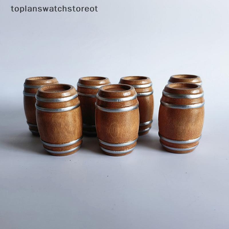 TOL 1 : 12 Pequeno Barril De Vinho Tinto De Madeira Em Miniatura Cerveja Design Bonito E Elegante Para Casa De Boneca Ac