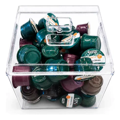 Caixa Organizadora Acrílica Porta Capsulas Transparente nespresso dolce gusto nescafé