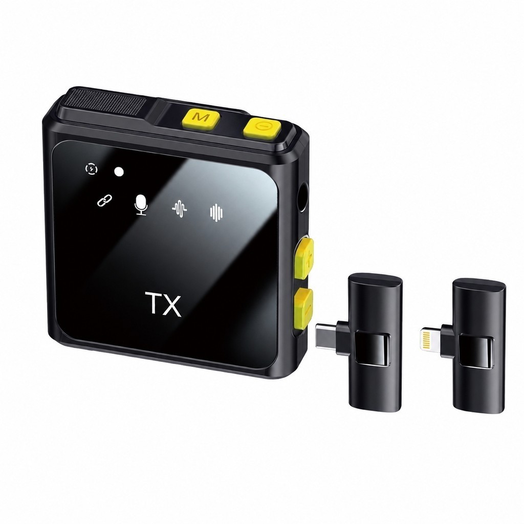 Microfone Lapela Sem Fio Profissional Wireless Lightning ou typec
