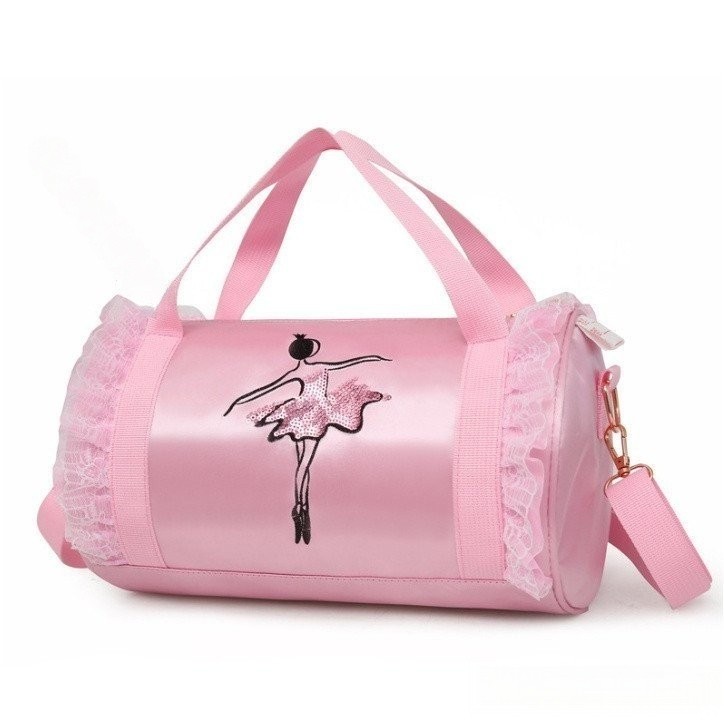 Bolsa de Ballet Elegante, Bolsa de Ombro Diagonal para Crianças, Saia de Fio Fofo