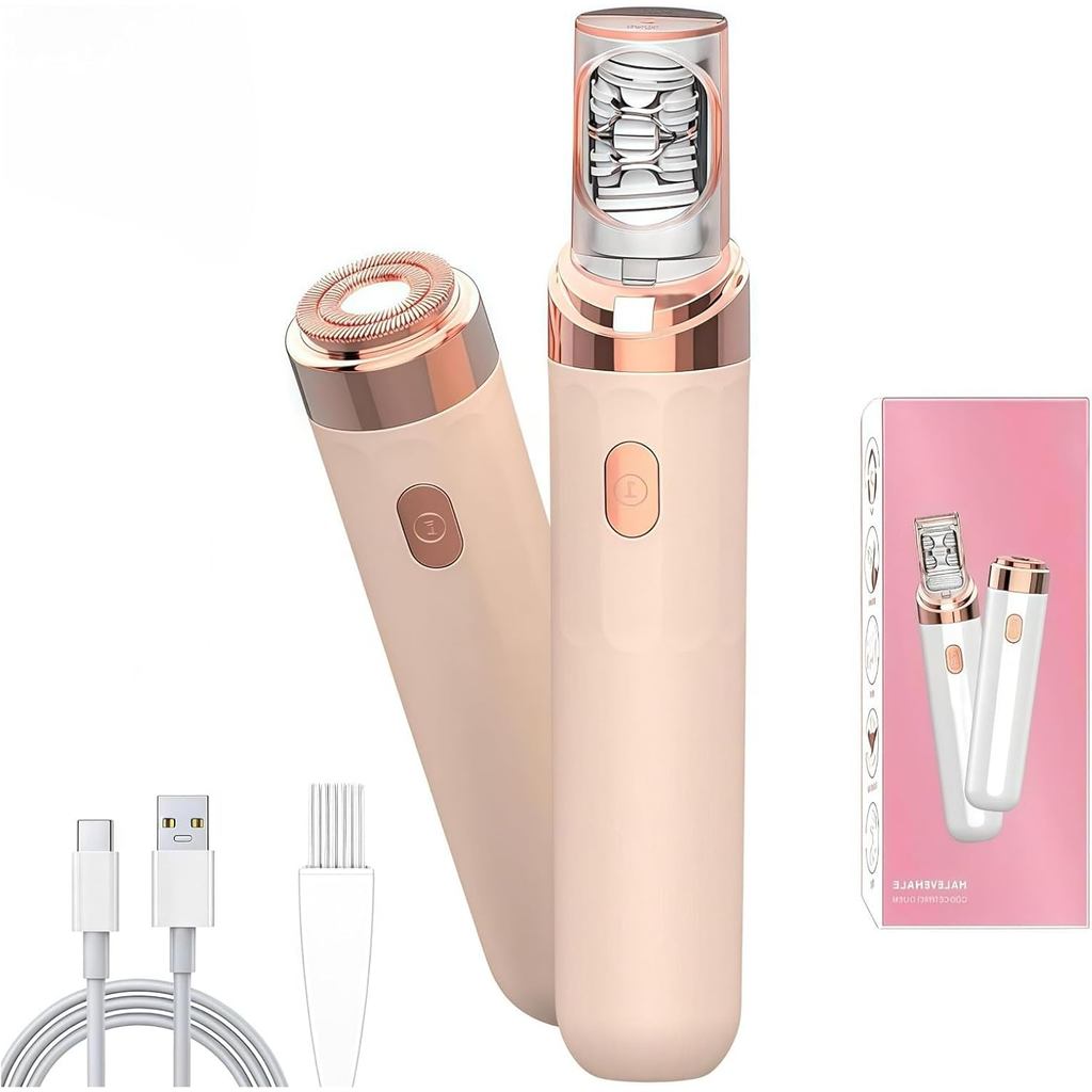 Epilador Facial Feminino Pro3.0, Epilador Facial e Aparador de Pelos Corporais 2 em 1, Remoção de Pelos Faciais Sem Dor,