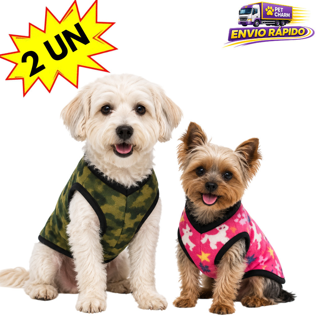 Kit 2 Roupinha N6 Para Cachorro Médio Porte Roupa Pet Frio
