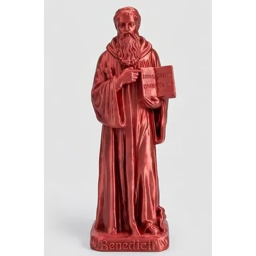 São Benedito: Escultura Religiosa Para Decoração Bronze
