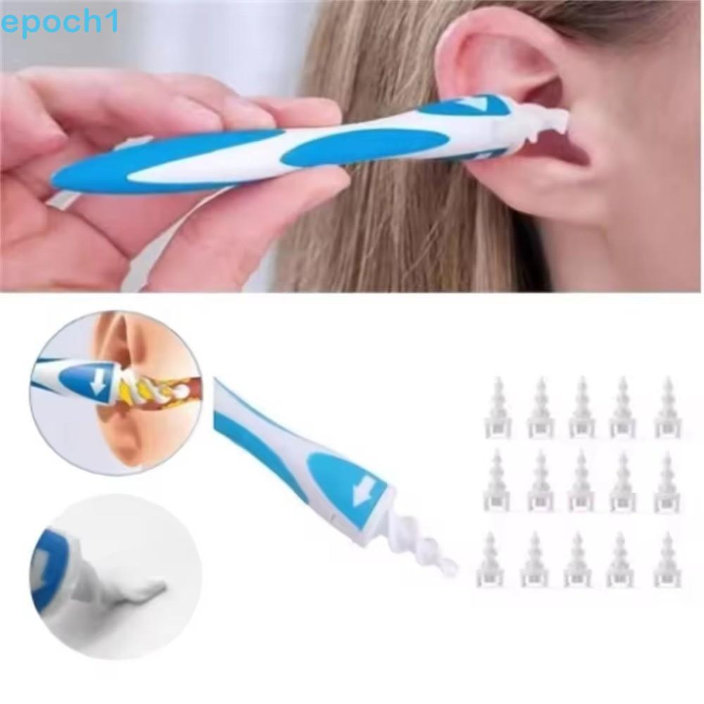 Limpador De Ouvido Em Espiral EPOCH1 , 16 Pontas De Reposição 360 ° Earpick Rotativo De Cera , Ferramenta Removedora Mac