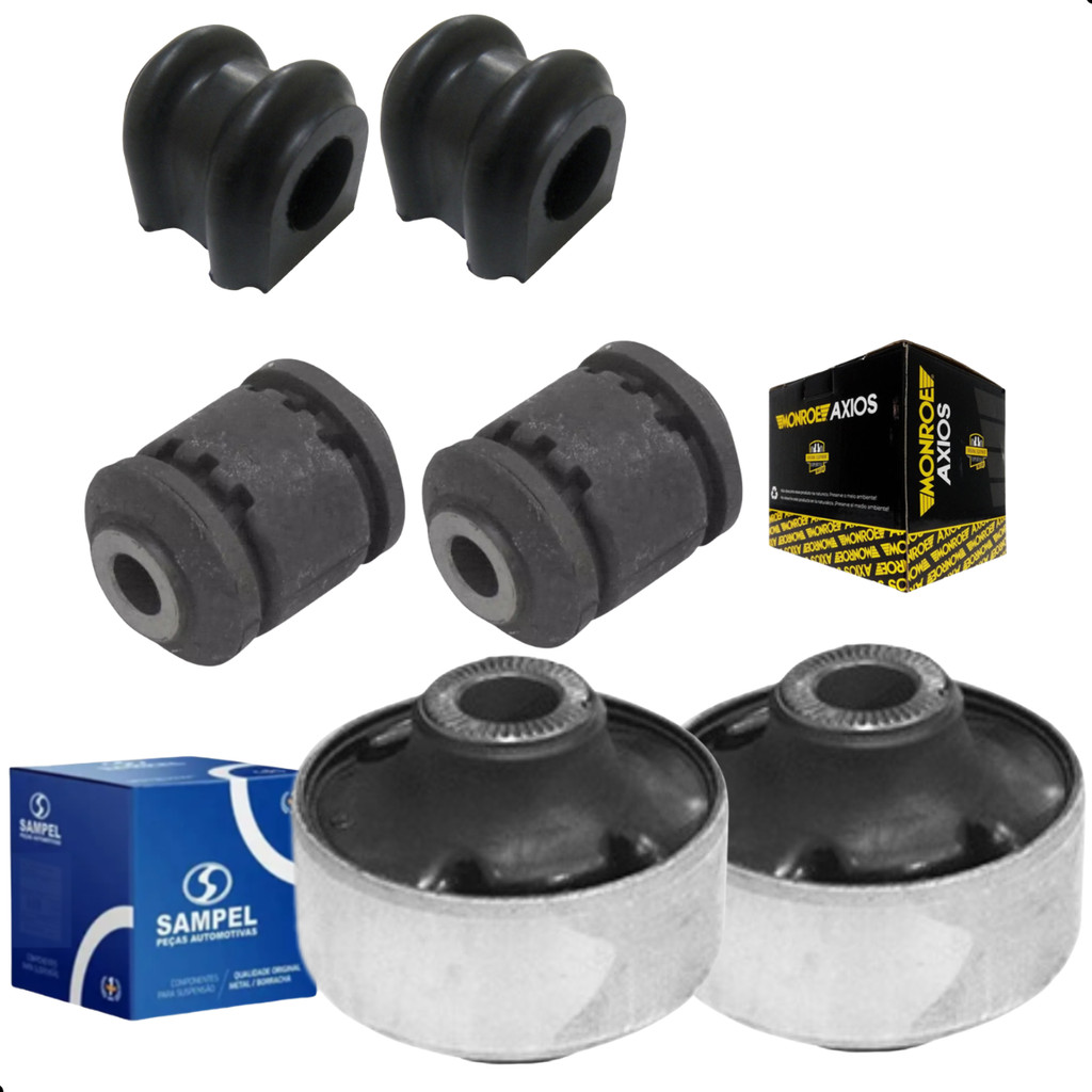 Kit Bucha Menor e Maior da Bandeja Balança + Bucha Barra Dianteira Elantra Veloster