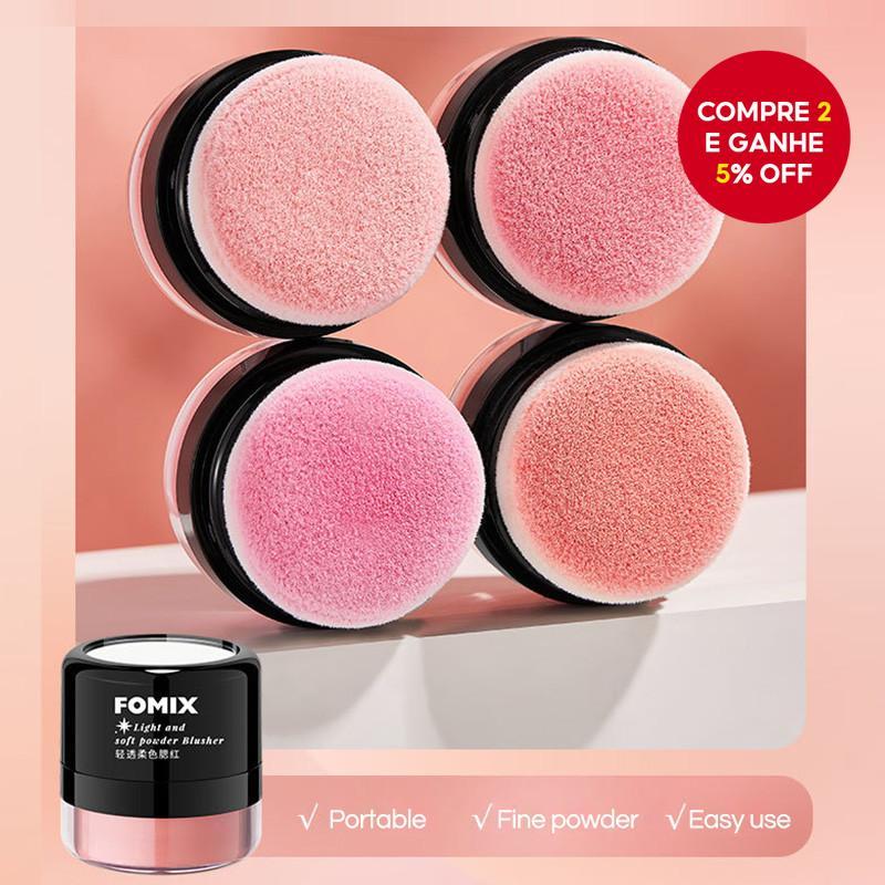 Blush De Cogumelo Com Espelho E Puff Textura Sedosa Em Pó Contorno Destaque Rosto De Longa Duração
