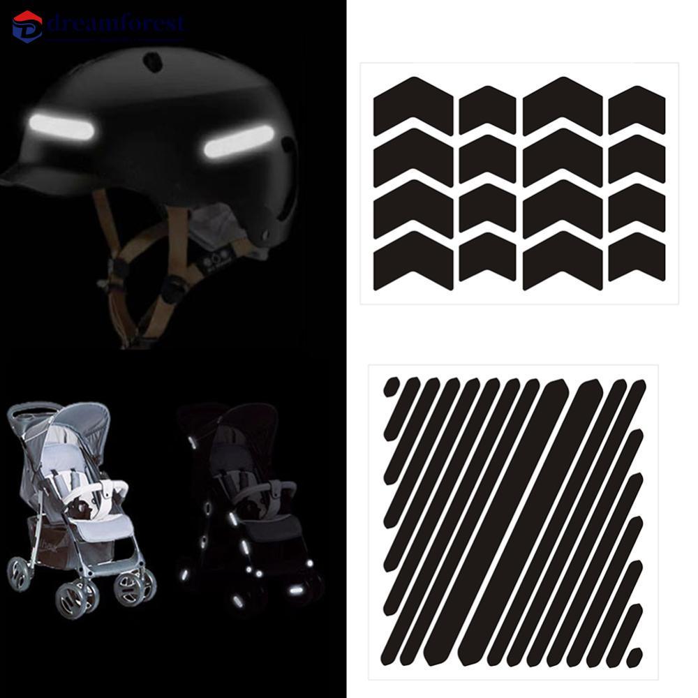 DREAMFOREST Motocicleta Invisível Preto Reflexivo Adesivos Estilo Seta Fita Reflexiva Para Capacetes Bicicletas Motocicl