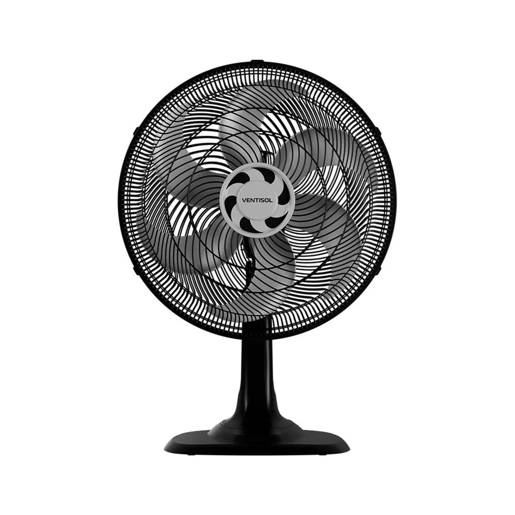 Ventilador de Mesa Ventisol Turbo 6 Pás 40cm Preto 127V