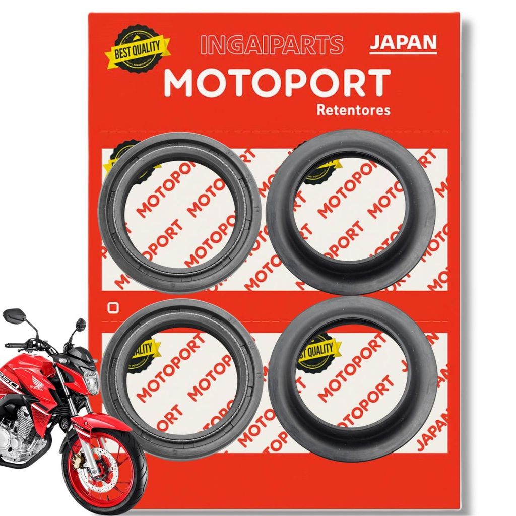 Kit Retentores da Bengala + Guarda Fazer 250 2005-2011 / Cb 250f Twister / Cb 300r / Cbx 250 Twister