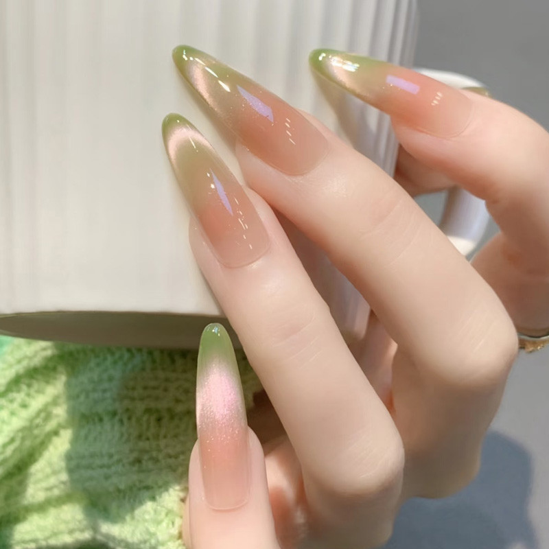 Claro primavera verão artesanal usar unhas 2026 novo estilo High-End sentido sinfonia goiaba olho de gato Manicure puro 