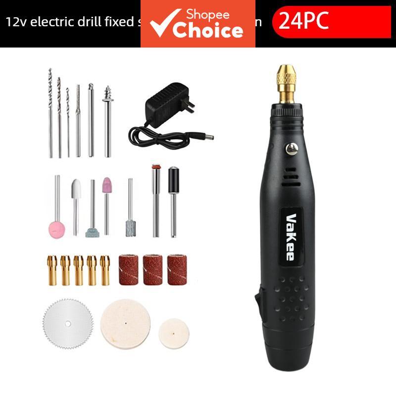 VaKee Caneta Mini Retífica Elétrica 12V 16000RPM para Polimento, Gravura, Perfuração, Corte e DIY