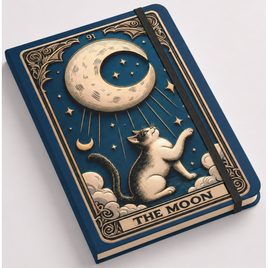 Caderno Sketchbook A5 capa dura caderno de desenho UNIVERSO MÍSTICOS DOS GATOS