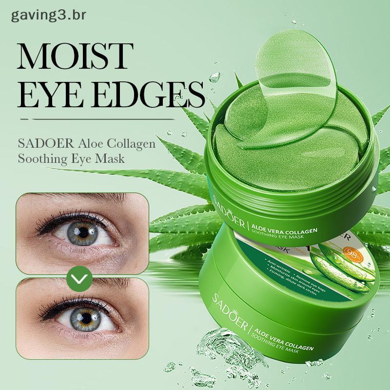 [GAVBR] 60pcs SADOER Aloe Vera Colágeno Máscara Para Os Olhos Anti Olheiras Remoção De Bolsas Hidratante Firmador Patche