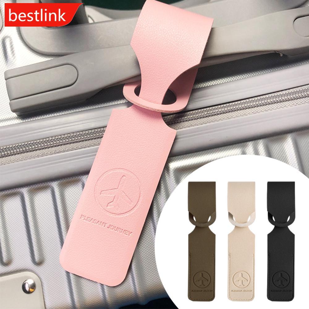 BESTLINK Etiqueta De Bagagem Em Relevo De Couro PU Identificadora De Mala Id Endereço Titular Acessório De Viagem E9T1