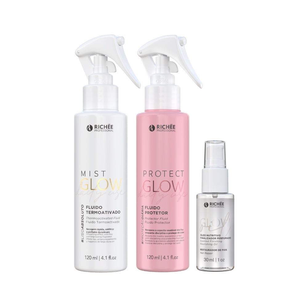 Kit Mist Glow, Protect Glow e Oil Glow