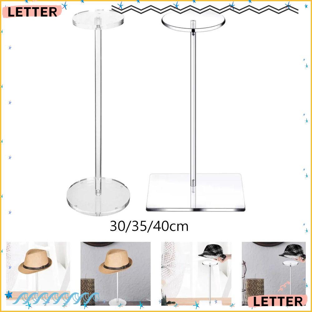 Suporte De Exibição De Tampa De Carta , Rack Peruca Acrílico 30/35/40cm , Transparente De Riser De Chapéu