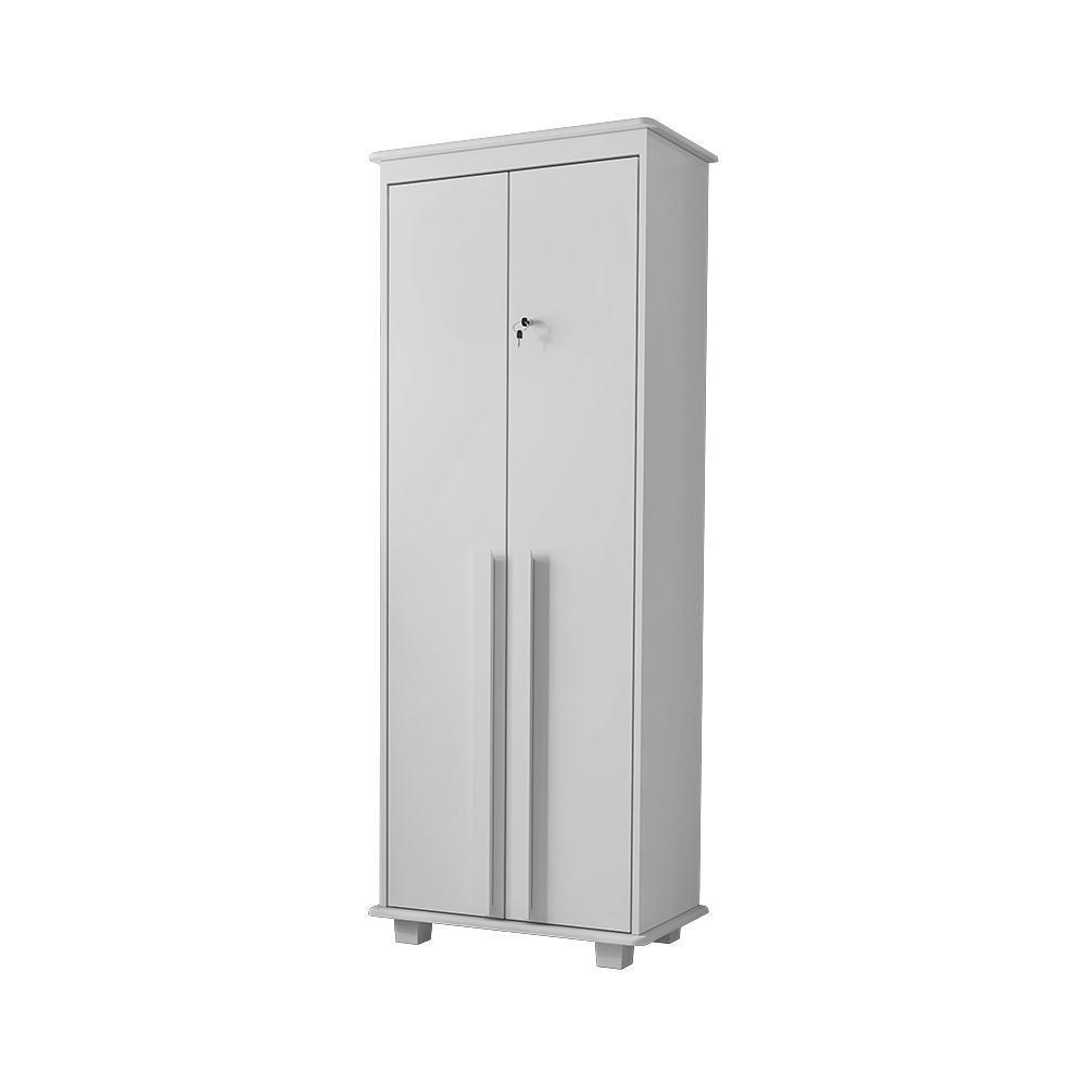 Armário Multiuso Auru 2 Portas 4 Prateleiras Multiuso Branco