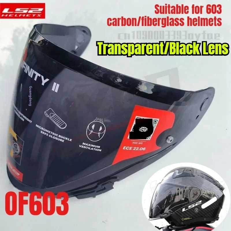 [2026NOVO] Lentes Originais para Capacete LS2 OF603 INFINITY II, Lentes Transparentes para Capacete OF603, Viseiras Pret