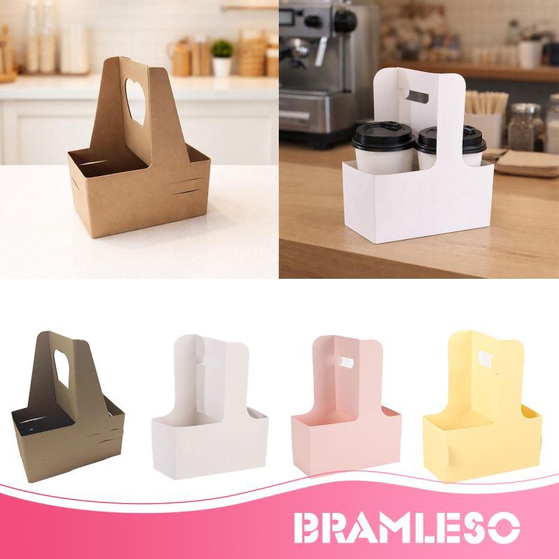 [Bramleso] 10 Peças Alça Porta-Bebidas Papelão Copos Para Viagem Papel Adequado Exibição De Flores Festa Em Casa