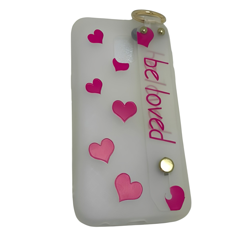 Capa de celular Samsung Galaxy J2 core coração rosa escuro