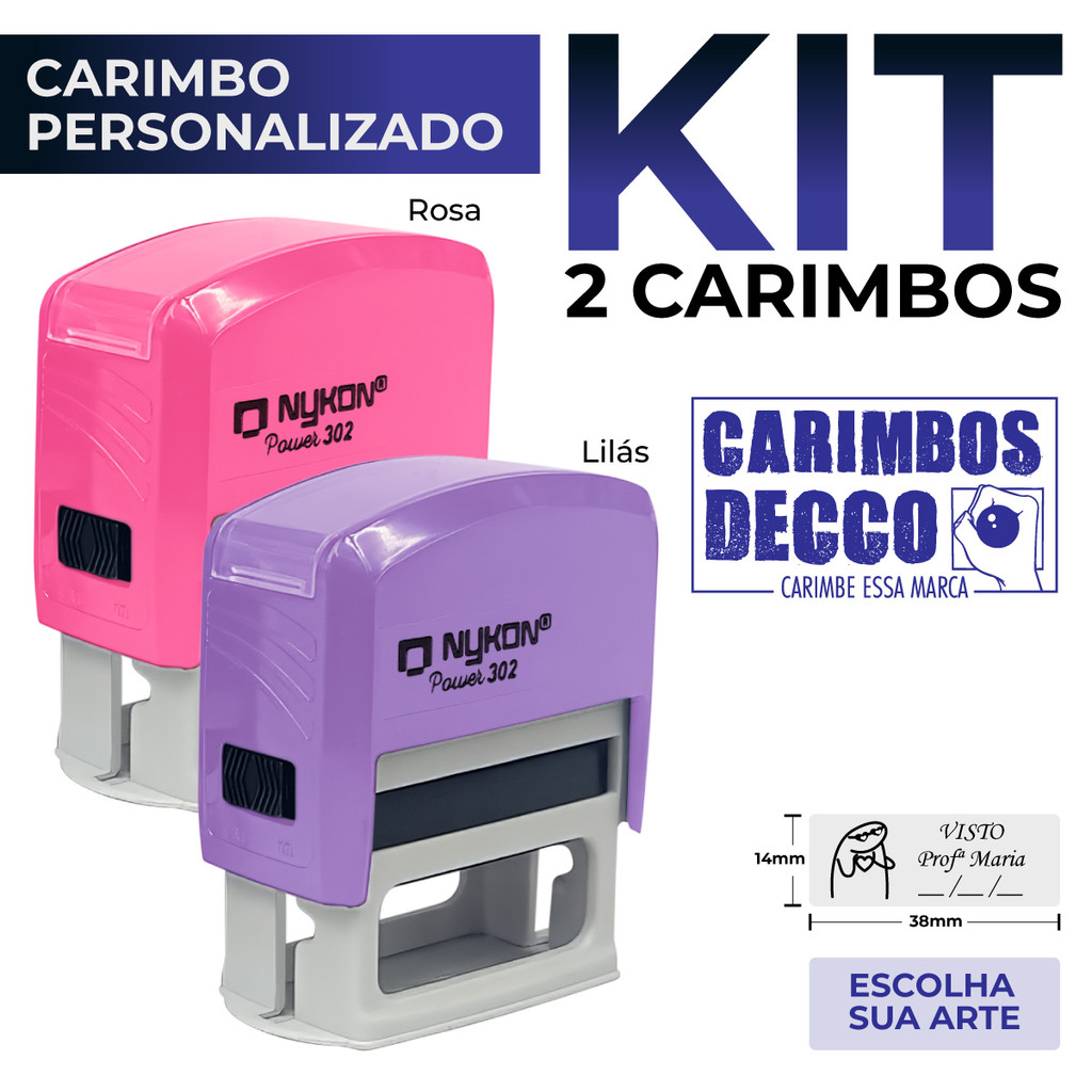 Carimbo Personalizado - Kit 2 Peças