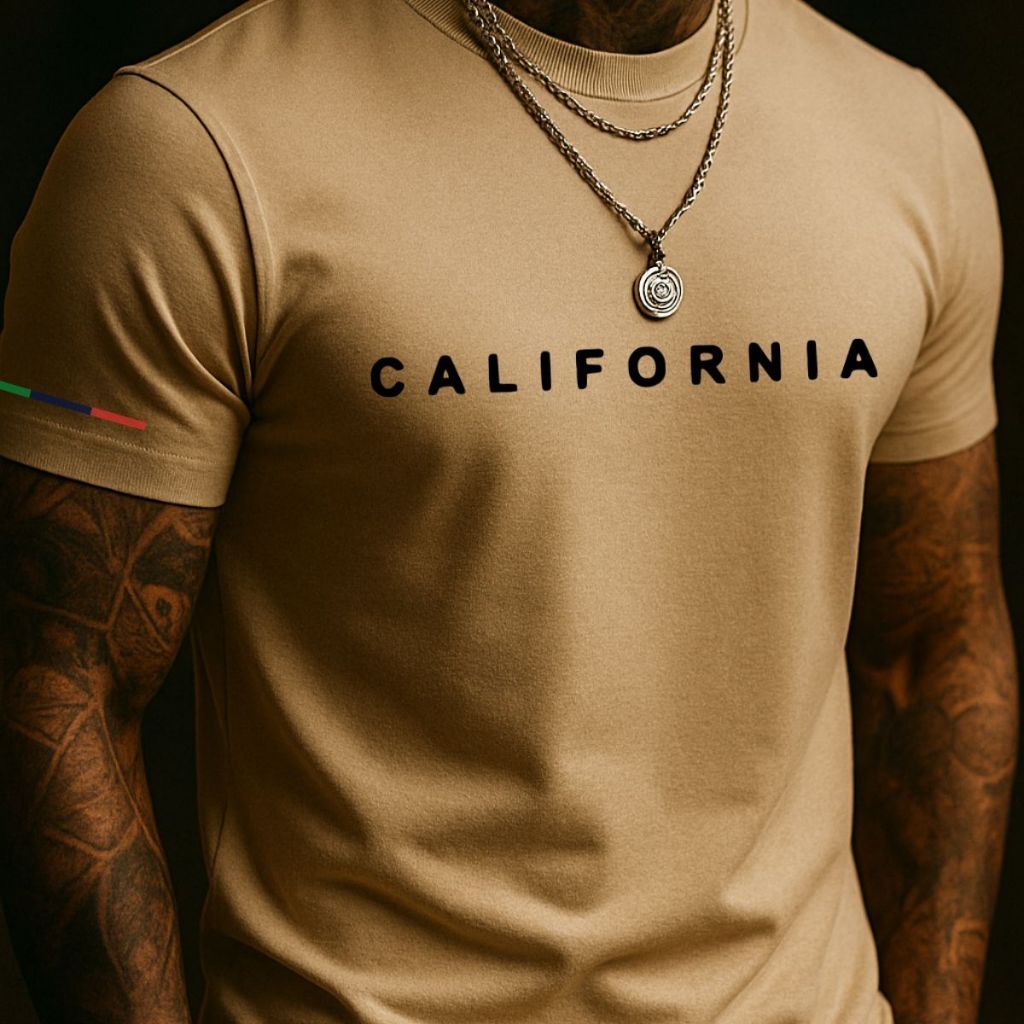 Camiseta Masculina California Streetwear Estampada 100% Algodão