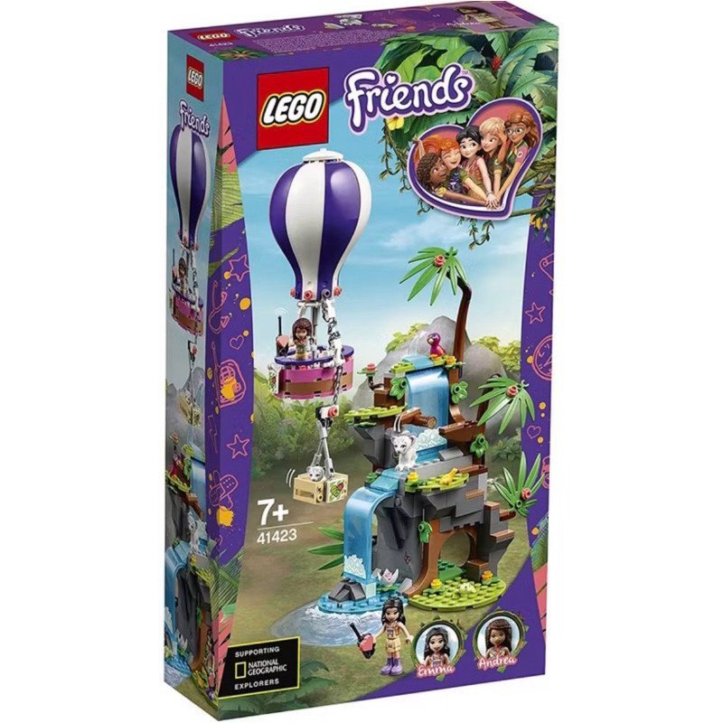 LEGO Friends 41423 - Resgate do Tigre na Selva com Balão - 302 peças