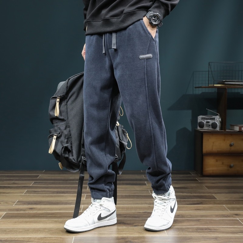 Calças de trabalho masculinas outono inverno resistente ao desgaste resistente à sujeira solto velo-resistente Sweatpant