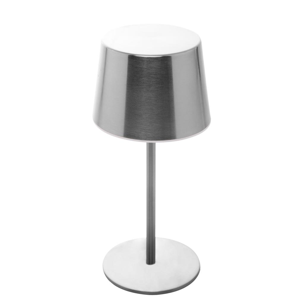 Luminária de Mesa Led 3 Tons Usb Elara Prata Metal