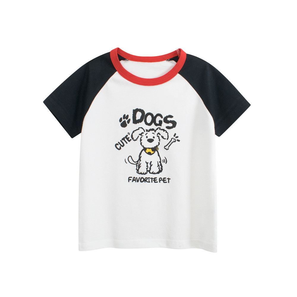 27 crianças roupas infantis de algodão puro 2026 verão crianças versão coreana camiseta de manga curta dos desenhos anim