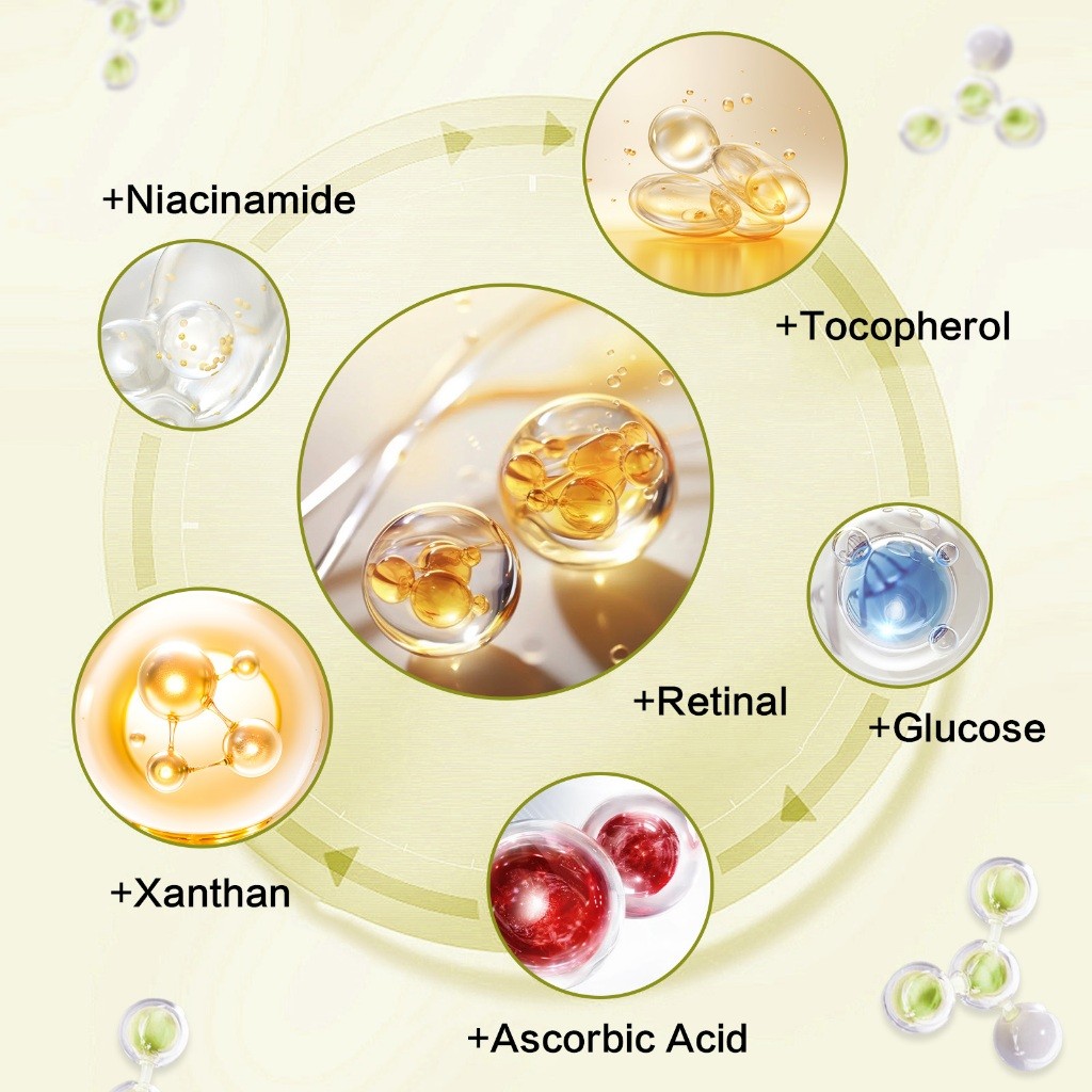 2 Pçs Retinol Fixador Suave Melhorador Nutritivo Elevador anti-Rugas Iniciais Claro — imagem 2 de 2