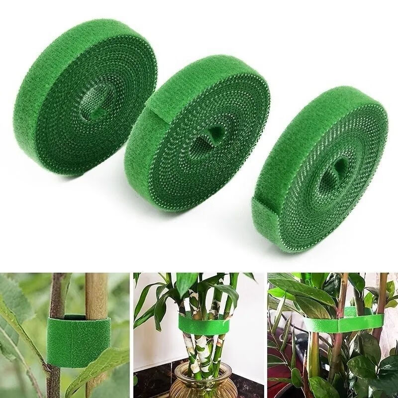 1-3M Rolo De Náilon Planta Bandagem Velcro Gravata/Fita De Suporte Para Jardinagem Envoltório De Cana De Bambu/Cabo De L