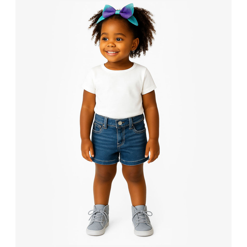 Short Infantil Jeans Com Bolsos Select Azul
