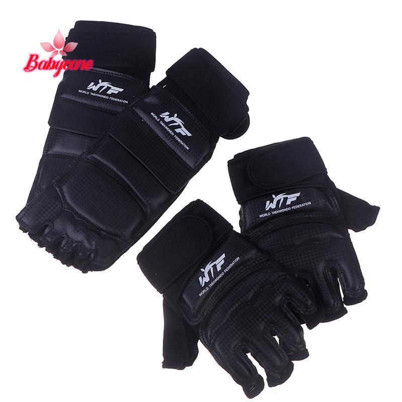 BYCE > 1 Par De Luvas De Karatê , Taekwondo Marcial , Couro Para Pés , Equipamento Protetor De Meio Dedo , Boxe , Mão ,