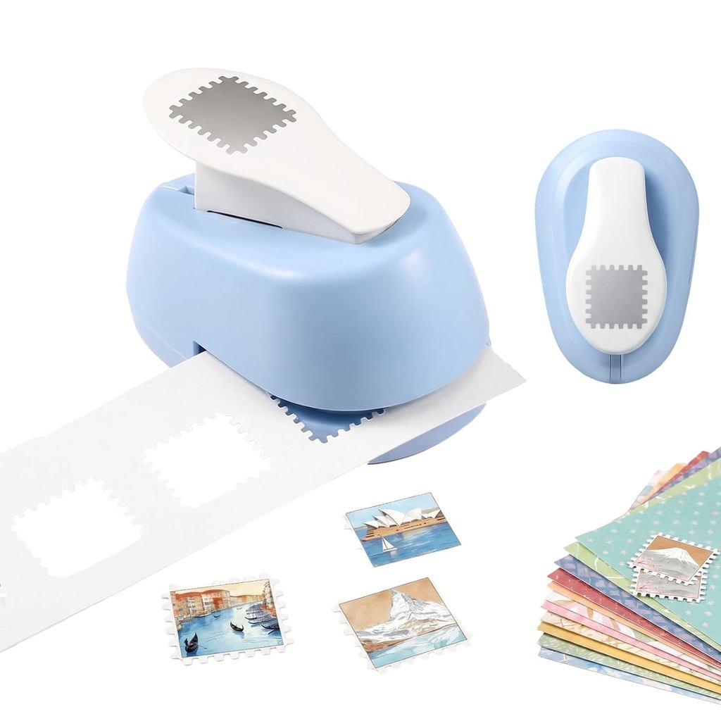 Furador de Papel Scrapbook Quadrado Engrenagem para Artesanato DIY