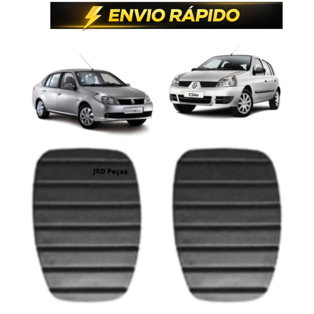 Kit Capa Pedal Renault Clio Megane Kangoo Symbol Freio Embreagem