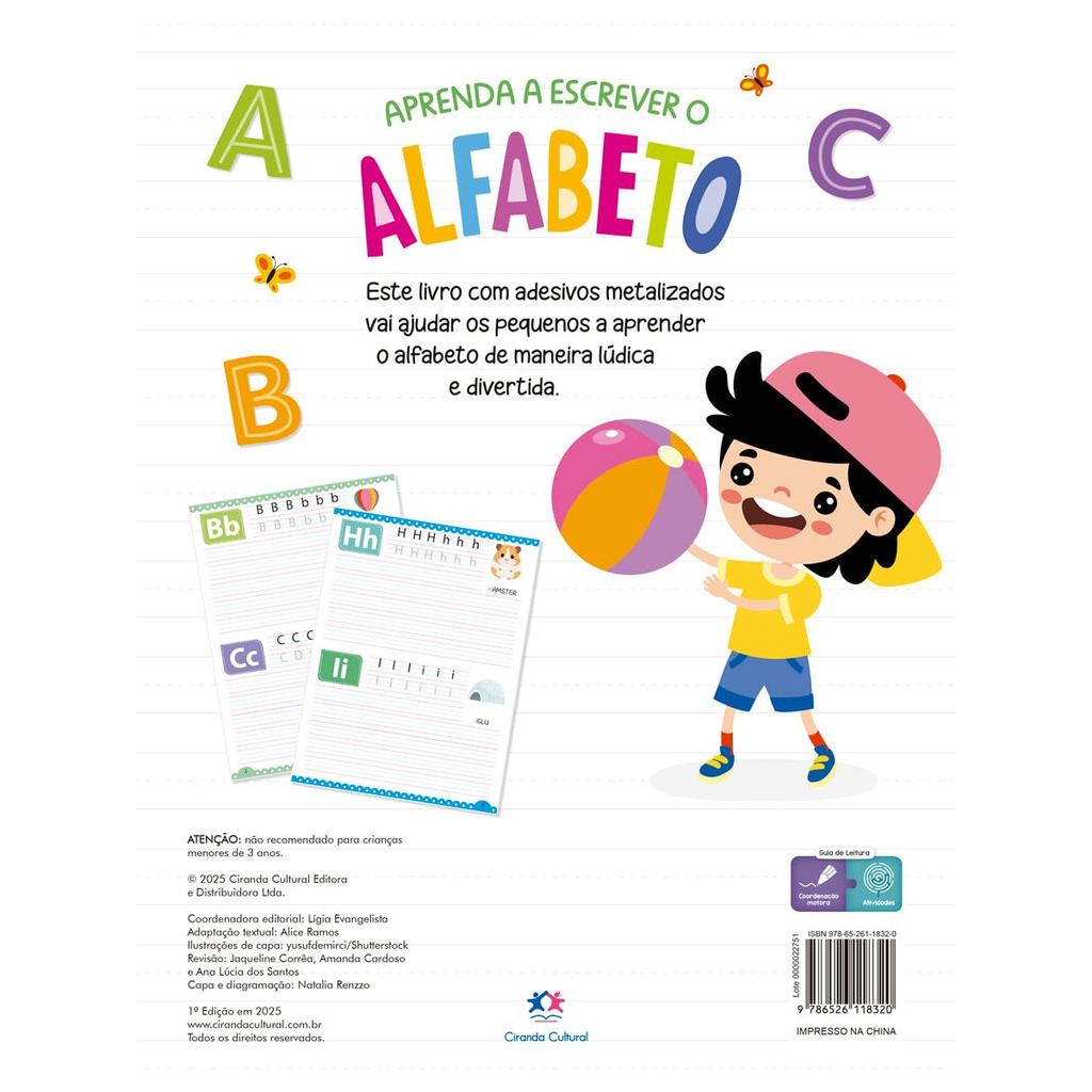 Aprenda a Escrever o Alfabeto com Atividades e adesivos 3-D metalizados | Alice Ramos — imagem 2 de 2