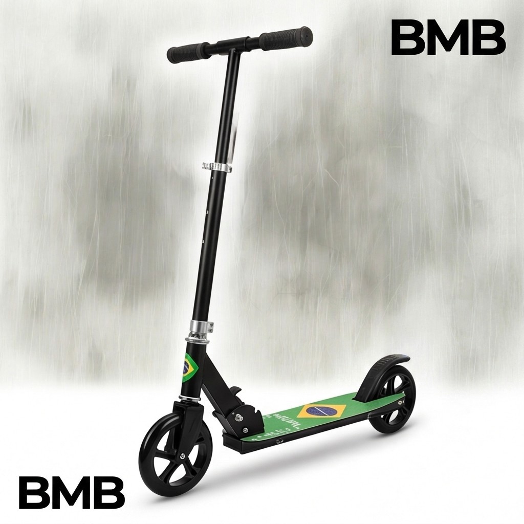 Patinete Infantil Adulto Juvenil 2 Rodas Suporta Até 100kg Dobrável Portátil Brazil