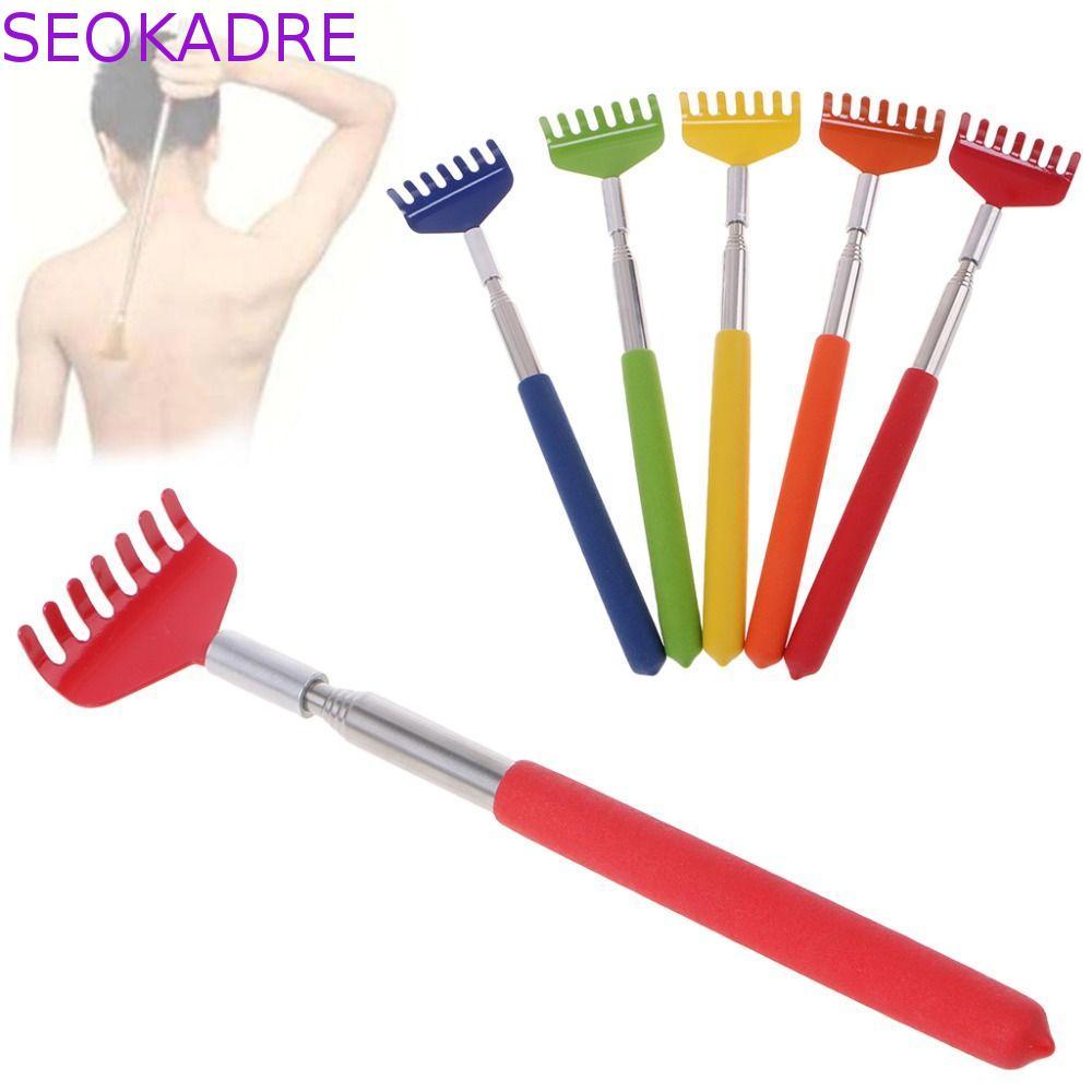 SEOKADRE Back Scratcher Hand Grip Handy Aço Inoxidável Telescópico Soft Metal Massagem Ferramentas
