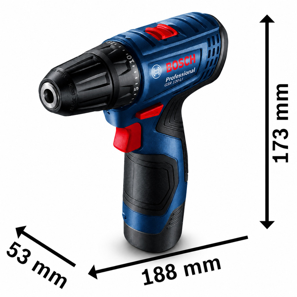 Parafusadeira GSR 120-LI Bosch 12V Furadeira 3/8" com Bateria Carregador e Maleta · foto 2