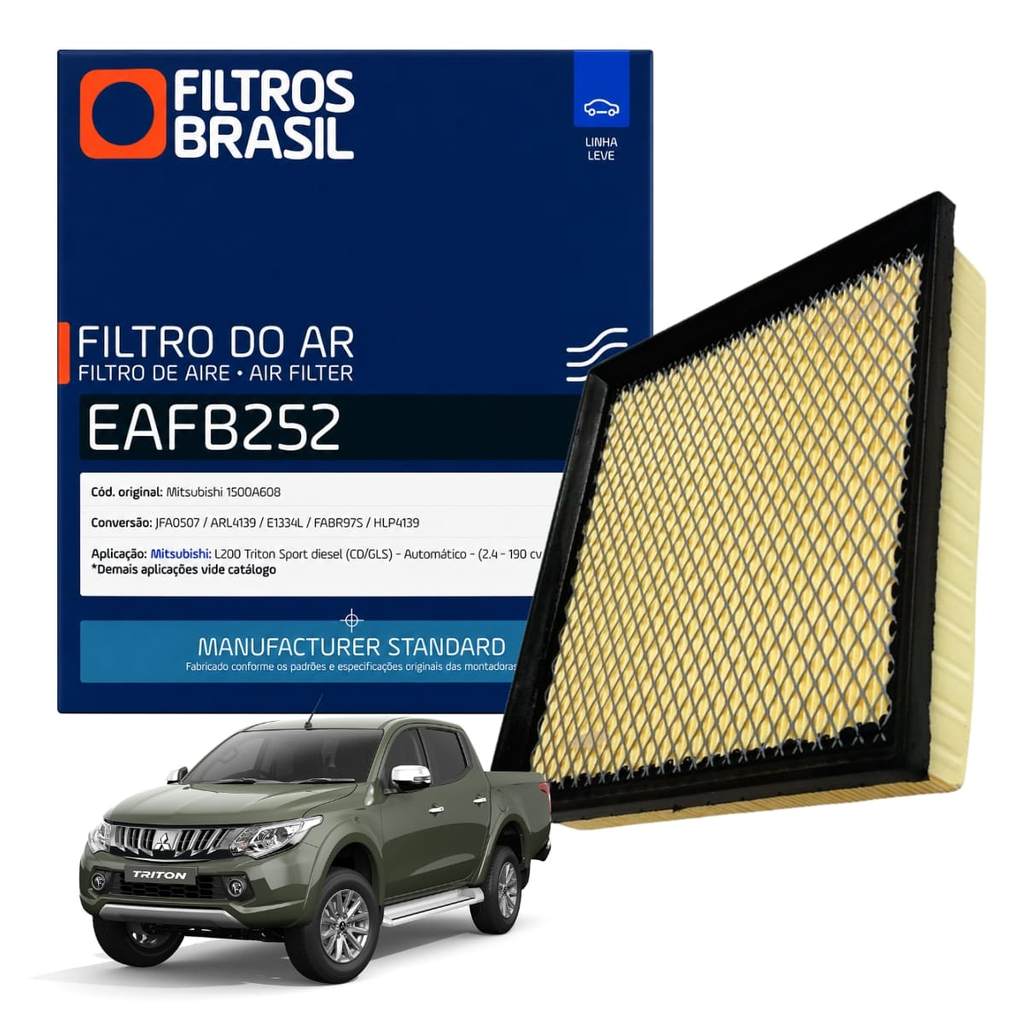 Filtro De Ar Do Motor L200 Mitsubishi New L200 Triton Pajero Sport 2.4 Diesel
